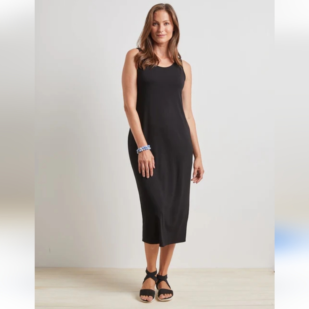 Habitat Clothes to Live in Sleeveless Midi Black Dress Size Large